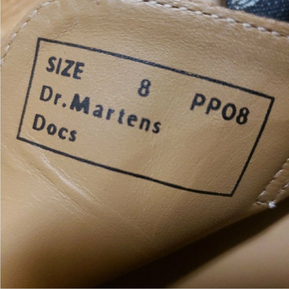 Dr. Martens Dayne Slides Blue Denim/Brown Leather - Picture 8 of 9